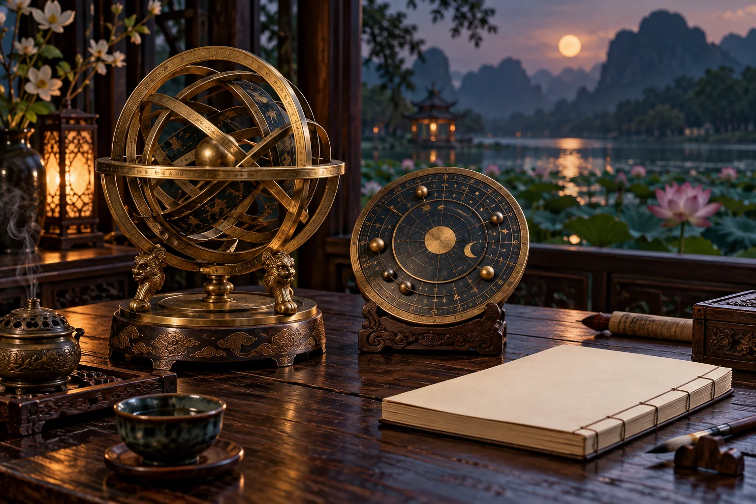 Minh họa chủ đề La bàn & Bát Trạch