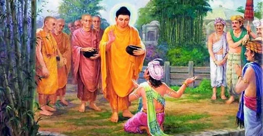 Người thợ rừng cúng dường chiếc đĩa mặt trăng