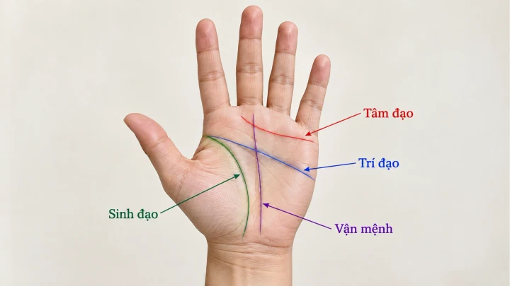 Kiến thức cơ bản trong thuật xem tướng tay