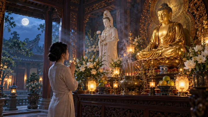 Mơ thấy Phật, Bồ Tát, thần linh — ảnh minh họa cảnh giấc mơ