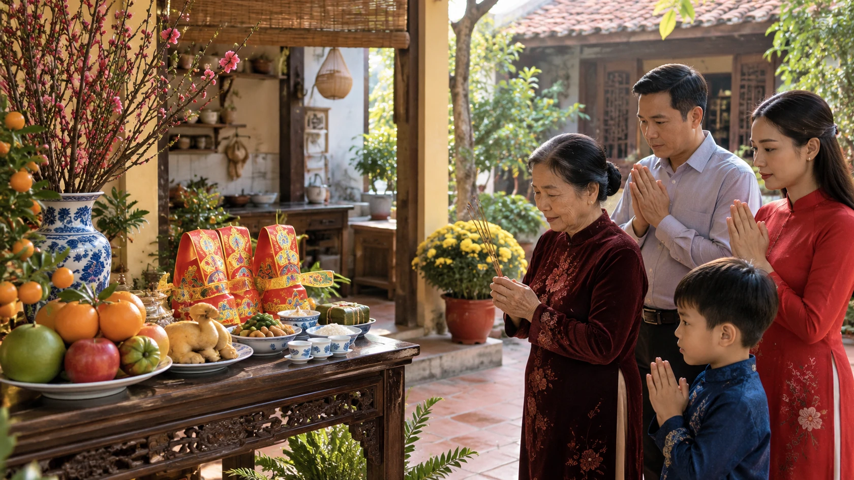 Ảnh minh họa riêng: Văn khấn cúng ông Công ông Táo chuẩn nhất theo truyền thống Việt