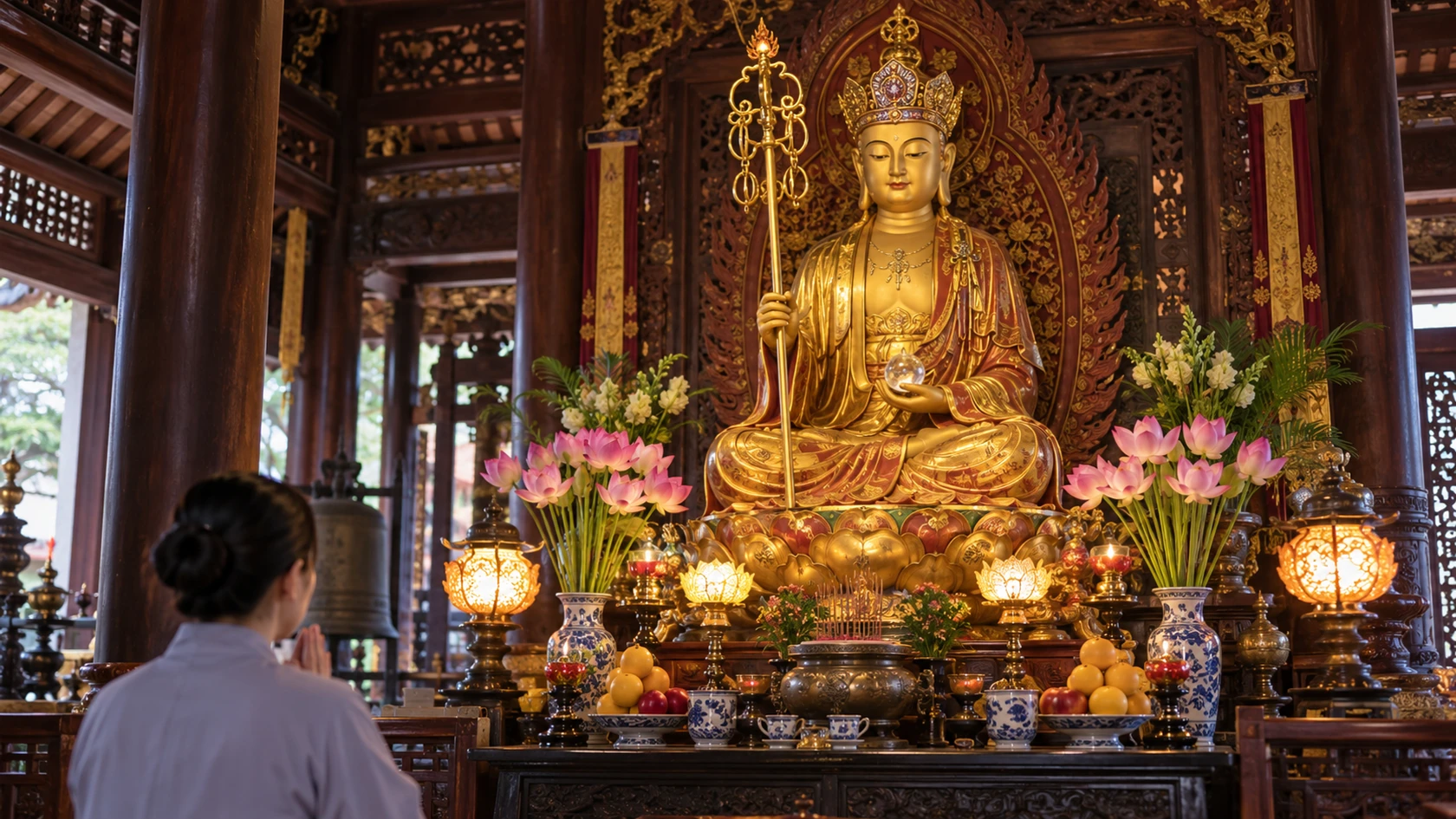 Ảnh minh họa riêng: Văn khấn lễ Đức Địa Tạng Vương Bồ Tát