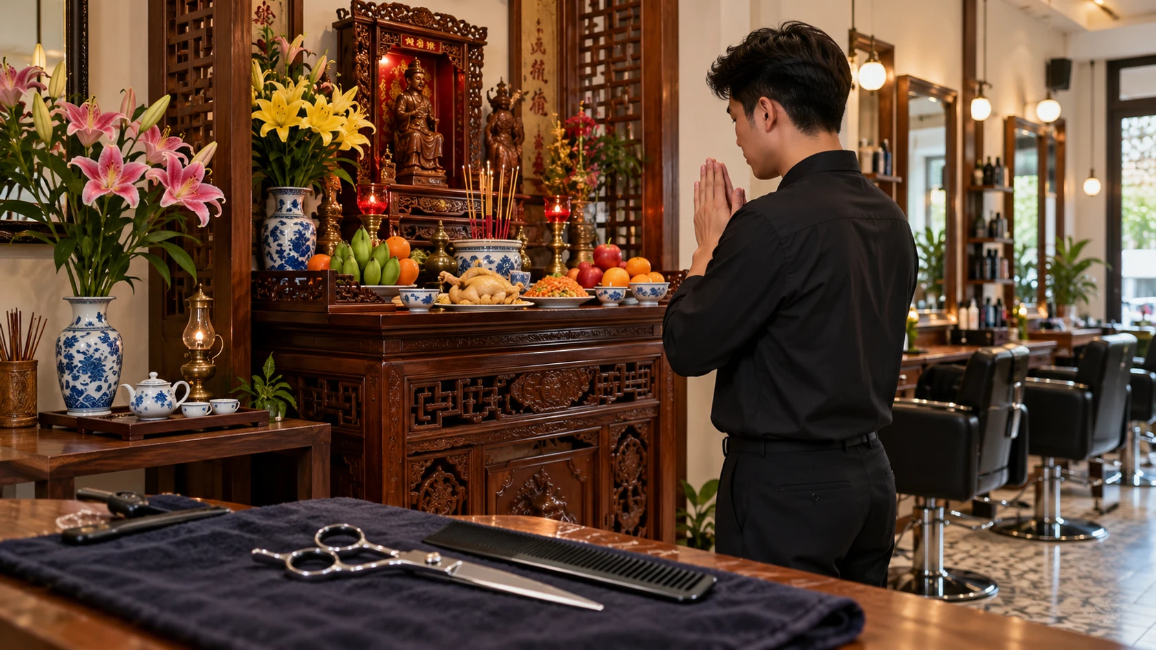 Ảnh minh họa riêng: Văn khấn cúng giỗ Tổ nghề Tóc
