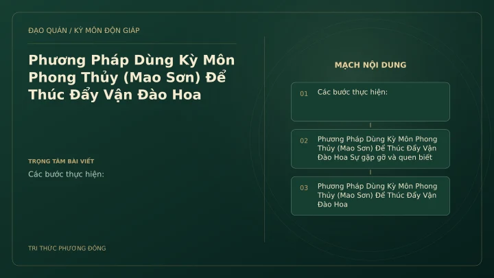 Sơ đồ Kỳ Môn: Phương Pháp Dùng Kỳ Môn Phong Thủy (Mao Sơn) Để Thúc Đẩy Vận Đào Hoa