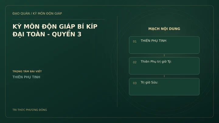 Sơ đồ Kỳ Môn: KỲ MÔN ĐỘN GIÁP BÍ KÍP ĐẠI TOÀN - QUYỂN 3