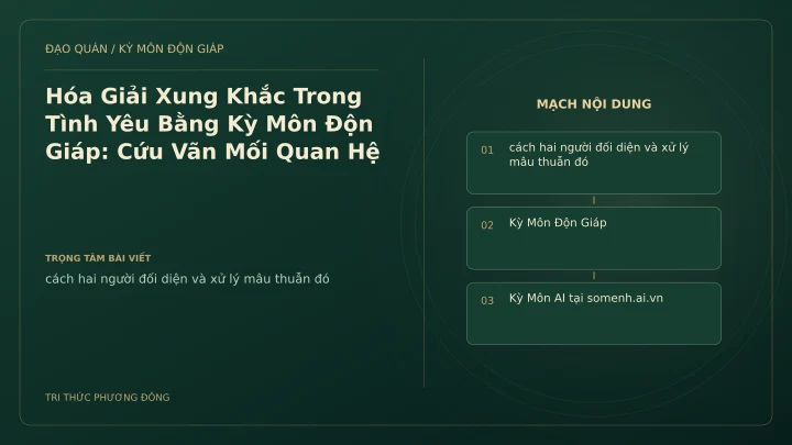 Sơ đồ Kỳ Môn: Hóa Giải Xung Khắc Trong Tình Yêu Bằng Kỳ Môn Độn Giáp: Cứu Vãn Mối Quan Hệ