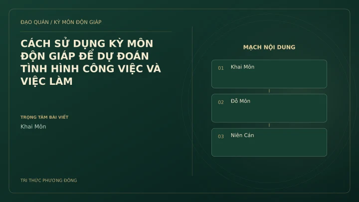 Sơ đồ Kỳ Môn: CÁCH SỬ DỤNG KỲ MÔN ĐỘN GIÁP ĐỂ DỰ ĐOÁN TÌNH HÌNH CÔNG VIỆC VÀ VIỆC LÀM