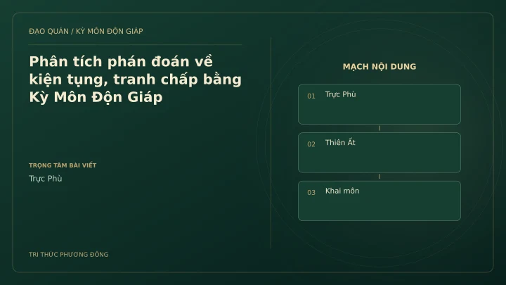 Sơ đồ Kỳ Môn: Phân tích phán đoán về kiện tụng, tranh chấp bằng Kỳ Môn Độn Giáp