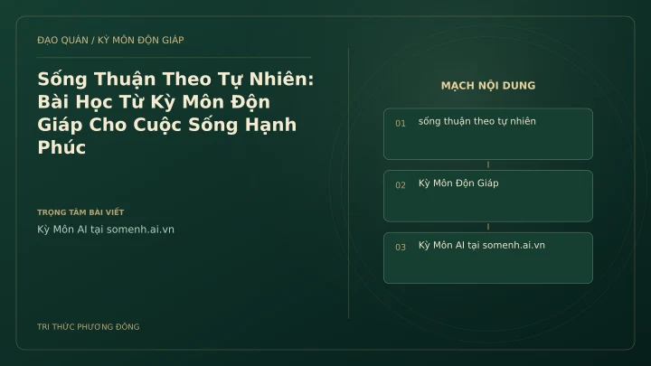 Sơ đồ Kỳ Môn: Sống Thuận Theo Tự Nhiên: Bài Học Từ Kỳ Môn Độn Giáp Cho Cuộc Sống Hạnh Phúc