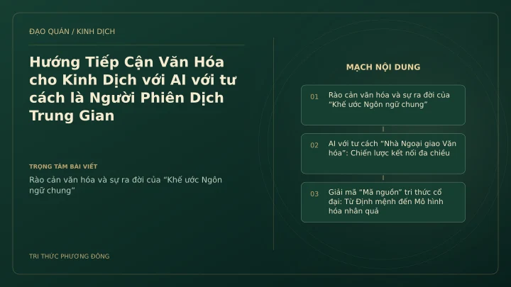 Minh họa Dịch học: Hướng Tiếp Cận Văn Hóa cho Kinh Dịch với AI với tư cách là Người Phiên Dịch Trung Gian