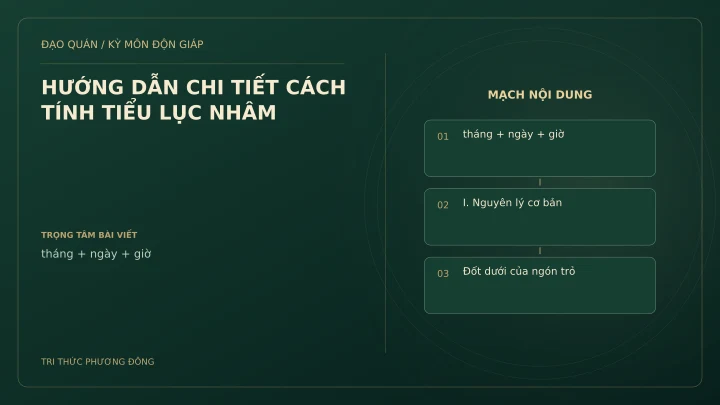 Sơ đồ Kỳ Môn: HƯỚNG DẪN CHI TIẾT CÁCH TÍNH TIỂU LỤC NHÂM