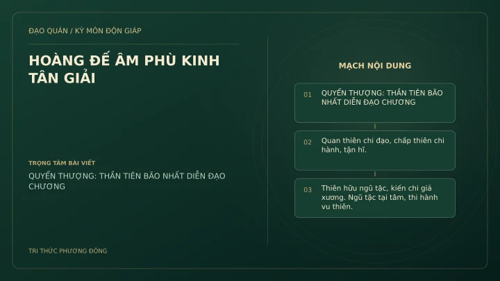 Sơ đồ Kỳ Môn: HOÀNG ĐẾ ÂM PHÙ KINH TÂN GIẢI