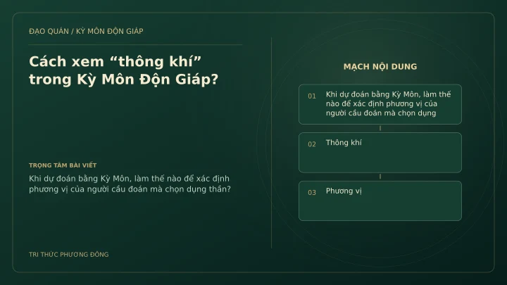 Sơ đồ Kỳ Môn: Cách xem “thông khí” trong Kỳ Môn Độn Giáp?