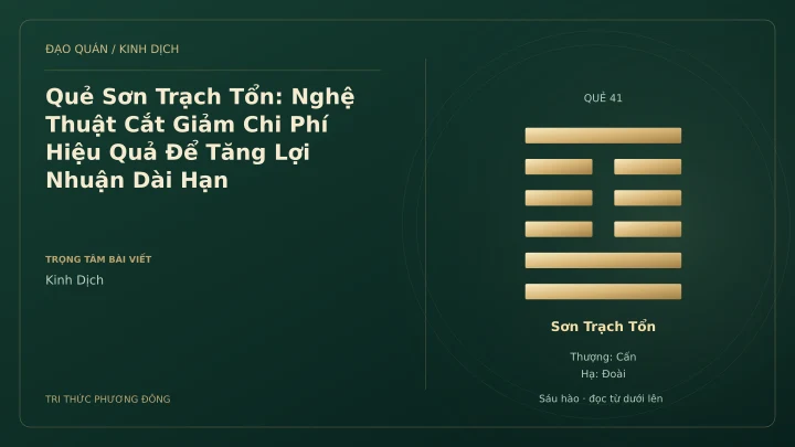 Minh họa Dịch học: Quẻ Sơn Trạch Tổn: Nghệ Thuật Cắt Giảm Chi Phí Hiệu Quả Để Tăng Lợi Nhuận Dài Hạn