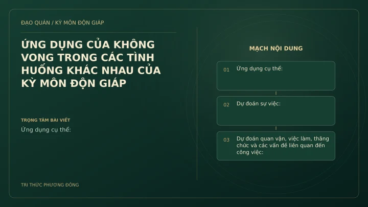 Sơ đồ Kỳ Môn: ỨNG DỤNG CỦA KHÔNG VONG TRONG CÁC TÌNH HUỐNG KHÁC NHAU CỦA KỲ MÔN ĐỘN GIÁP