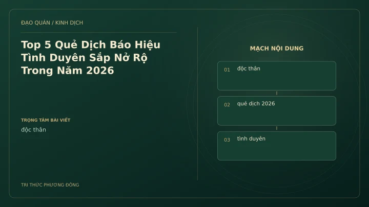 Minh họa Dịch học: Top 5 Quẻ Dịch Báo Hiệu Tình Duyên Sắp Nở Rộ Trong Năm 2026