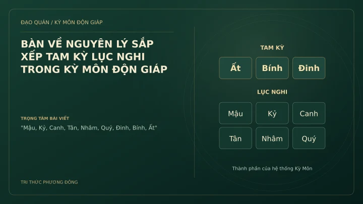 Sơ đồ Kỳ Môn: BÀN VỀ NGUYÊN LÝ SẮP XẾP TAM KỲ LỤC NGHI TRONG KỲ MÔN ĐỘN GIÁP