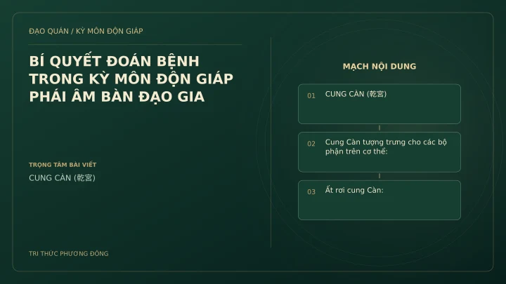 Sơ đồ Kỳ Môn: BÍ QUYẾT ĐOÁN BỆNH TRONG KỲ MÔN ĐỘN GIÁP PHÁI ÂM BÀN ĐẠO GIA