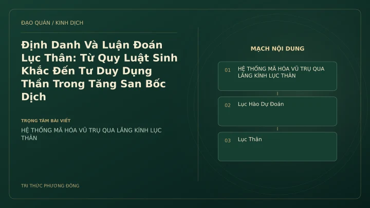 Minh họa Dịch học: Định Danh Và Luận Đoán Lục Thân: Từ Quy Luật Sinh Khắc Đến Tư Duy Dụng Thần Trong Tăng San Bốc Dịch