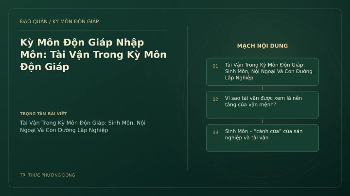 Sơ đồ Kỳ Môn: Kỳ Môn Độn Giáp Nhập Môn: Tài Vận Trong Kỳ Môn Độn Giáp