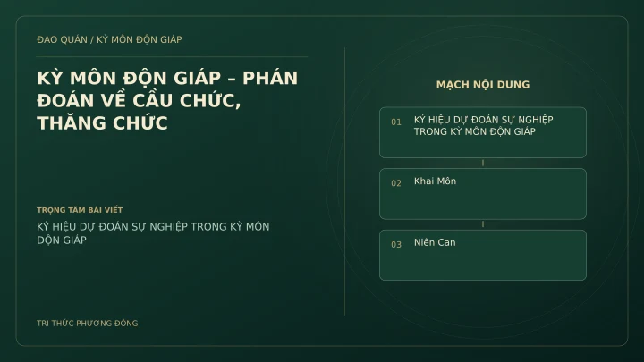 Sơ đồ Kỳ Môn: KỲ MÔN ĐỘN GIÁP – PHÁN ĐOÁN VỀ CẦU CHỨC, THĂNG CHỨC