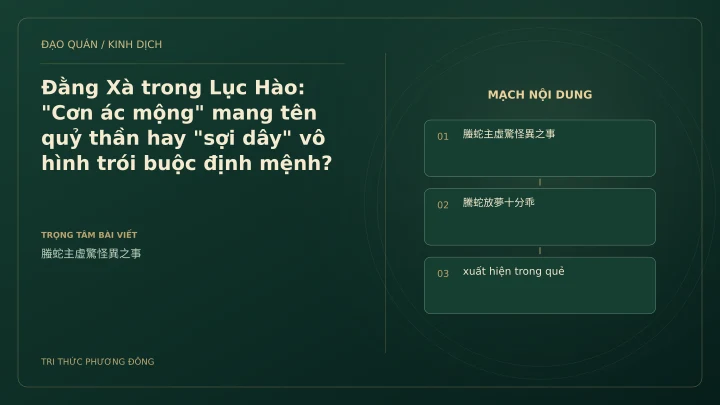 Minh họa Dịch học: Đằng Xà trong Lục Hào: "Cơn ác mộng" mang tên quỷ thần hay "sợi dây" vô hình trói buộc định mệnh?