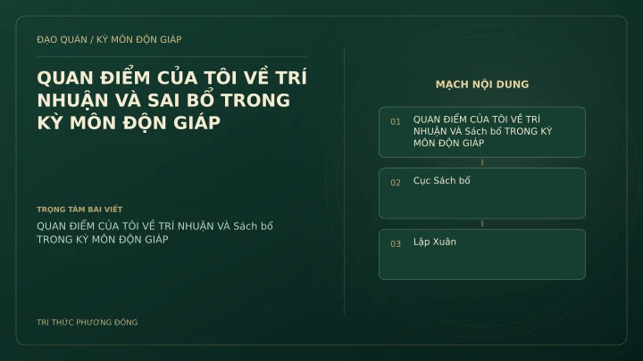 Sơ đồ Kỳ Môn: QUAN ĐIỂM CỦA TÔI VỀ TRÍ NHUẬN VÀ SAI BỔ TRONG KỲ MÔN ĐỘN GIÁP