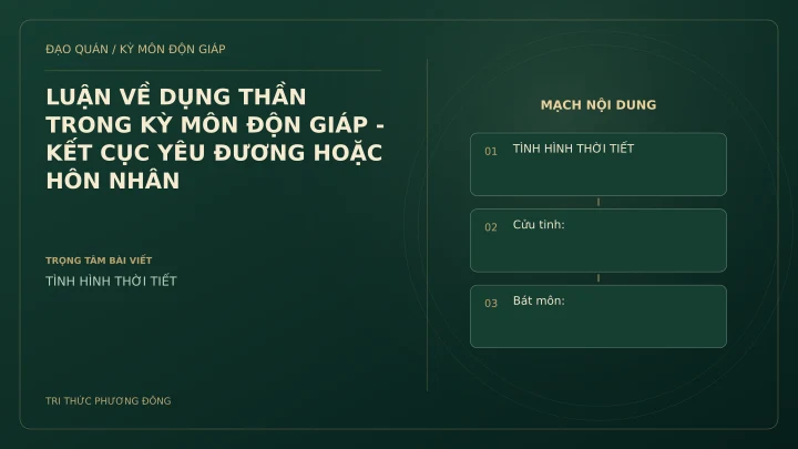 Sơ đồ Kỳ Môn: LUẬN VỀ DỤNG THẦN TRONG KỲ MÔN ĐỘN GIÁP - KẾT CỤC YÊU ĐƯƠNG HOẶC HÔN NHÂN