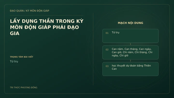 Sơ đồ Kỳ Môn: LẤY DỤNG THẦN TRONG KỲ MÔN ĐỘN GIÁP PHÁI ĐẠO GIA