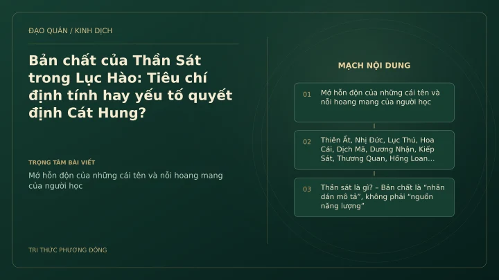 Minh họa Dịch học: Bản chất của Thần Sát trong Lục Hào: Tiêu chí định tính hay yếu tố quyết định Cát Hung?