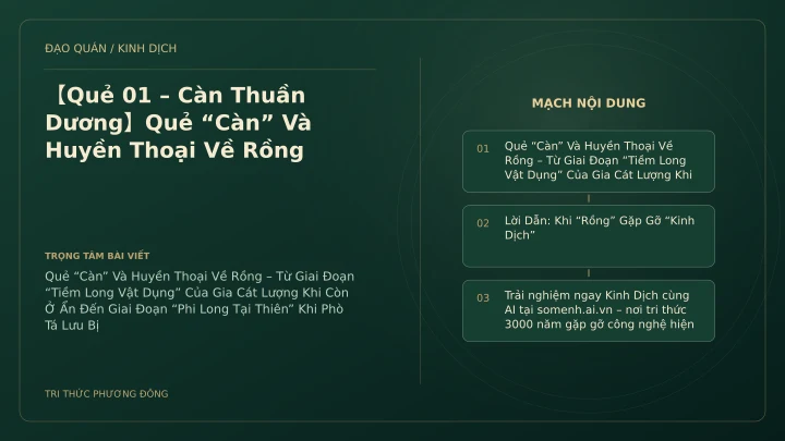Minh họa Dịch học: 【Quẻ 01 – Càn Thuần Dương】Quẻ “Càn” Và Huyền Thoại Về Rồng