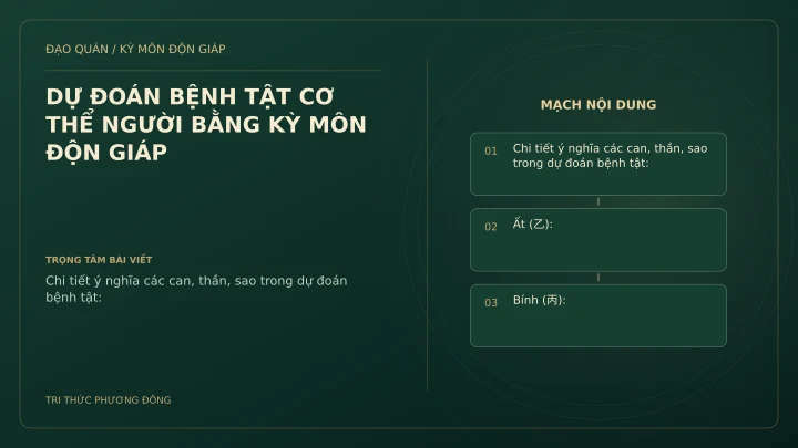 Sơ đồ Kỳ Môn: DỰ ĐOÁN BỆNH TẬT CƠ THỂ NGƯỜI BẰNG KỲ MÔN ĐỘN GIÁP