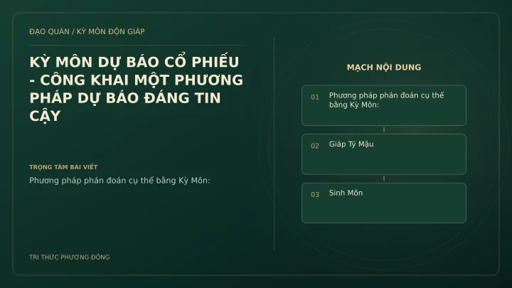 Sơ đồ Kỳ Môn: KỲ MÔN DỰ BÁO CỔ PHIẾU - CÔNG KHAI MỘT PHƯƠNG PHÁP DỰ BÁO ĐÁNG TIN CẬY