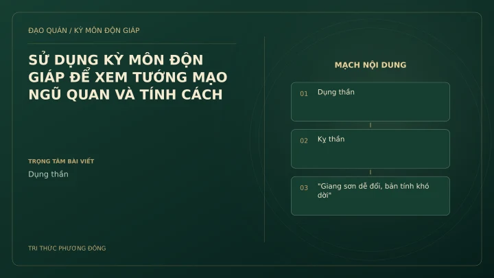 Sơ đồ Kỳ Môn: SỬ DỤNG KỲ MÔN ĐỘN GIÁP ĐỂ XEM TƯỚNG MẠO NGŨ QUAN VÀ TÍNH CÁCH