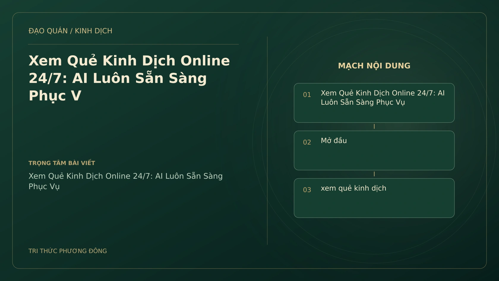 Minh họa Dịch học: Xem Quẻ Kinh Dịch Online 24/7: AI Luôn Sẵn Sàng Phục V