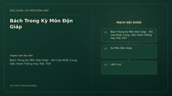Sơ đồ Kỳ Môn: Bách Trong Kỳ Môn Độn Giáp