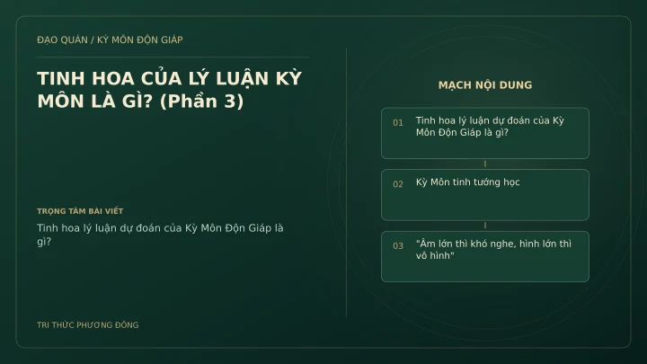 Sơ đồ Kỳ Môn: TINH HOA CỦA LÝ LUẬN KỲ MÔN LÀ GÌ? (Phần 3)