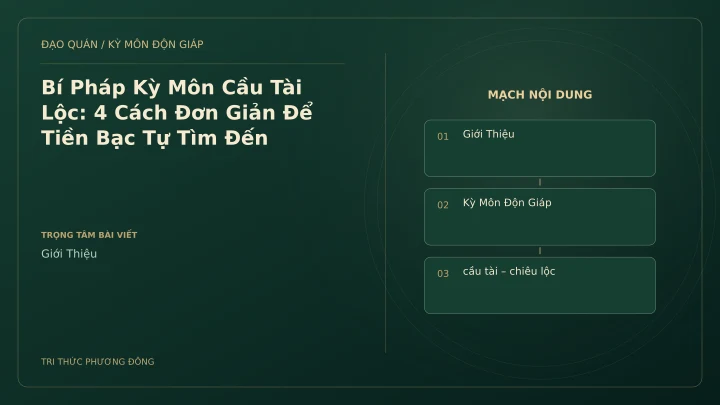 Sơ đồ Kỳ Môn: Bí Pháp Kỳ Môn Cầu Tài Lộc: 4 Cách Đơn Giản Để Tiền Bạc Tự Tìm Đến