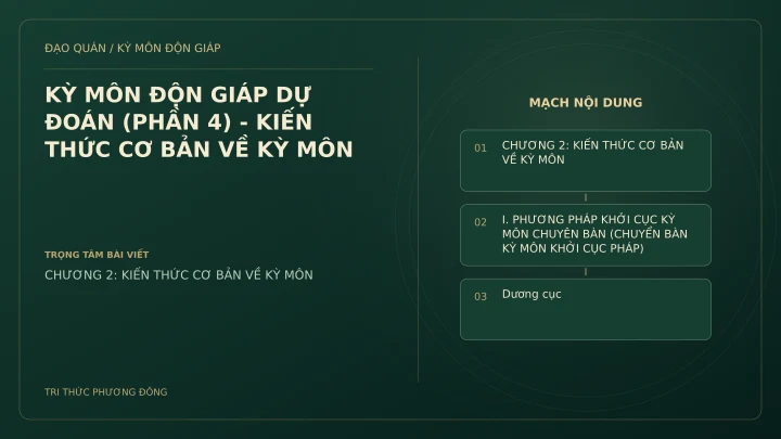 Sơ đồ Kỳ Môn: KỲ MÔN ĐỘN GIÁP DỰ ĐOÁN (PHẦN 4) - KIẾN THỨC CƠ BẢN VỀ KỲ MÔN