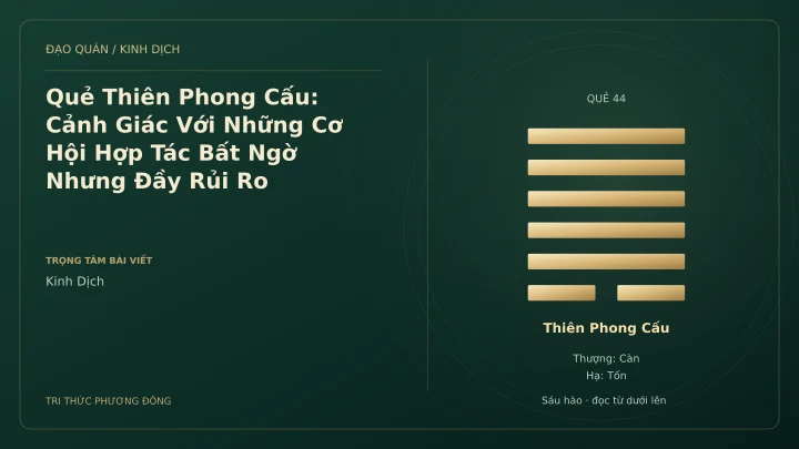 Minh họa Dịch học: Quẻ Thiên Phong Cấu: Cảnh Giác Với Những Cơ Hội Hợp Tác Bất Ngờ Nhưng Đầy Rủi Ro