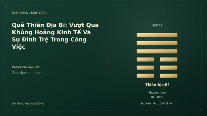 Minh họa Dịch học: Quẻ Thiên Địa Bĩ: Vượt Qua Khủng Hoảng Kinh Tế Và Sự Đình Trệ Trong Công Việc