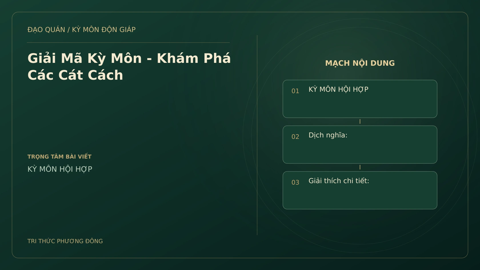 Sơ đồ Kỳ Môn: Giải Mã Kỳ Môn - Khám Phá Các Cát Cách