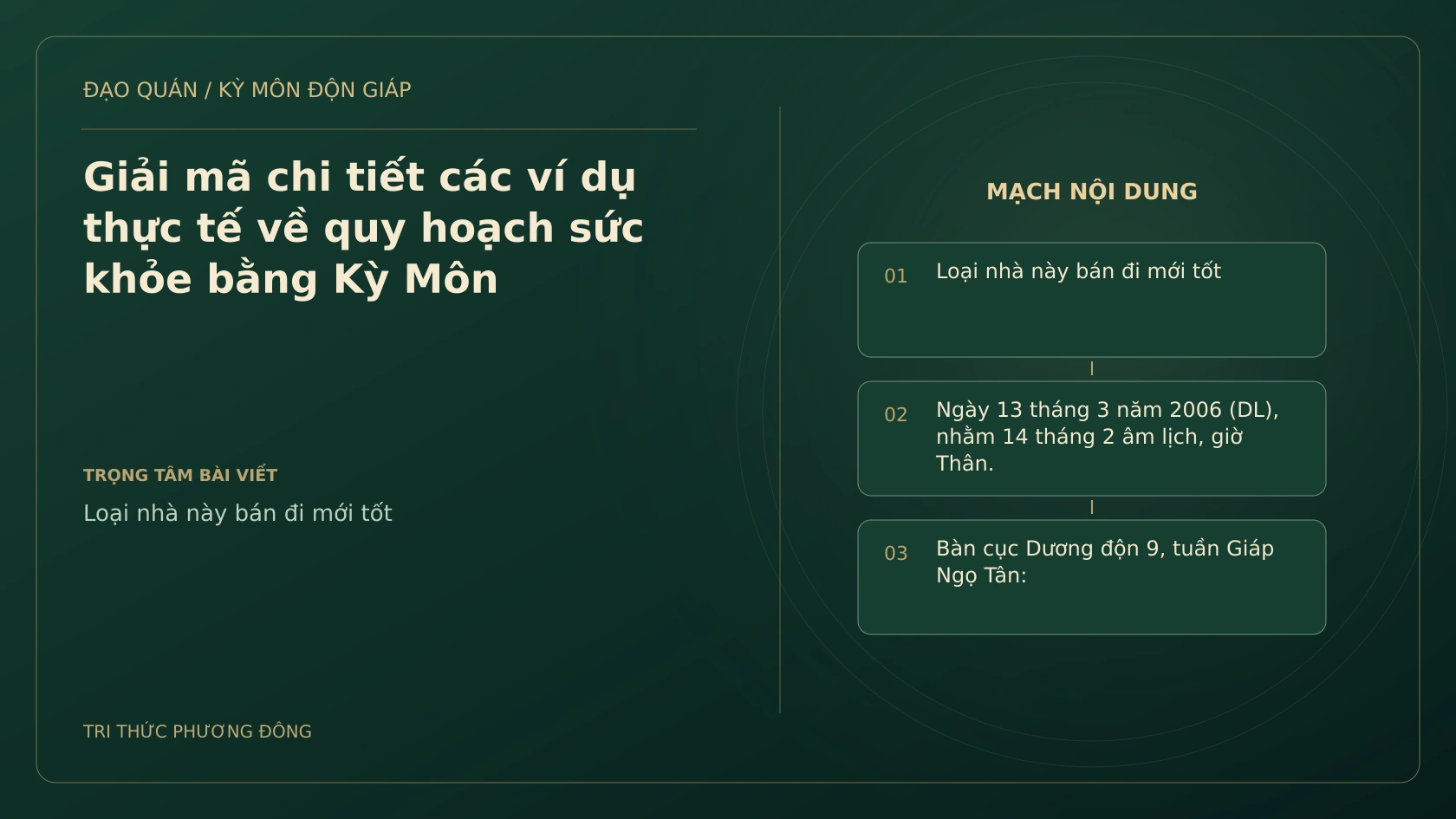 Sơ đồ Kỳ Môn: Giải mã chi tiết các ví dụ thực tế về quy hoạch sức khỏe bằng Kỳ Môn