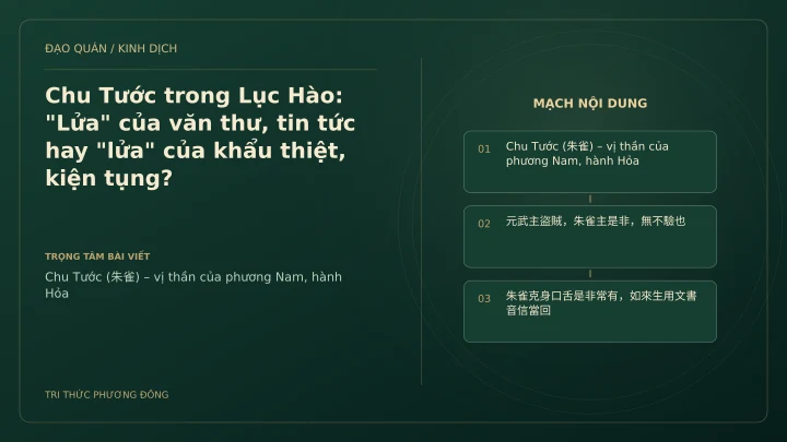 Minh họa Dịch học: Chu Tước trong Lục Hào: "Lửa" của văn thư, tin tức hay "lửa" của khẩu thiệt, kiện tụng?