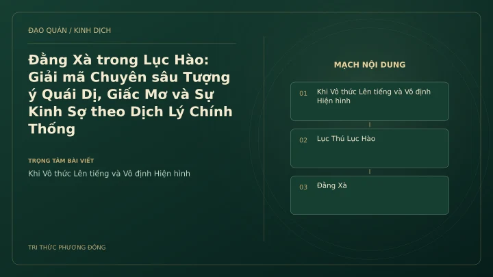 Minh họa Dịch học: Đằng Xà trong Lục Hào: Giải mã Chuyên sâu Tượng ý Quái Dị, Giấc Mơ và Sự Kinh Sợ theo Dịch Lý Chính Thống