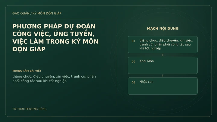 Sơ đồ Kỳ Môn: PHƯƠNG PHÁP DỰ ĐOÁN CÔNG VIỆC, ỨNG TUYỂN, VIỆC LÀM TRONG KỲ MÔN ĐỘN GIÁP