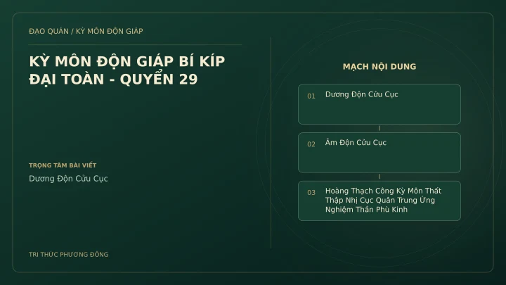 Sơ đồ Kỳ Môn: KỲ MÔN ĐỘN GIÁP BÍ KÍP ĐẠI TOÀN - QUYỂN 29
