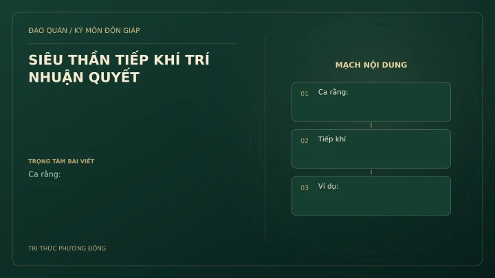 Sơ đồ Kỳ Môn: SIÊU THẦN TIẾP KHÍ TRÍ NHUẬN QUYẾT
