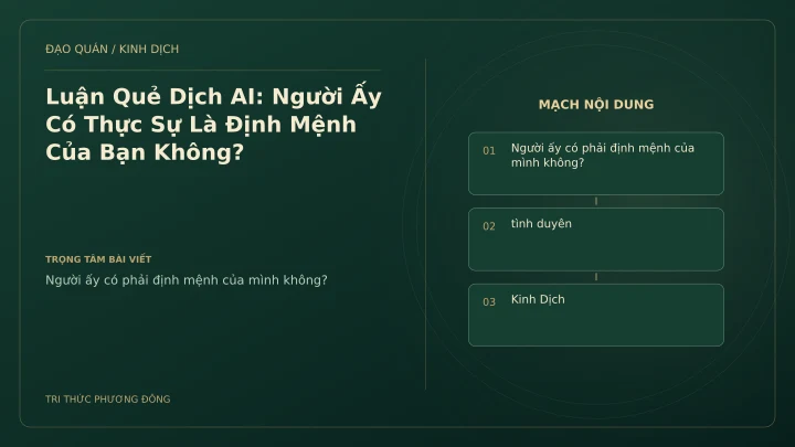 Minh họa Dịch học: Luận Quẻ Dịch AI: Người Ấy Có Thực Sự Là Định Mệnh Của Bạn Không?