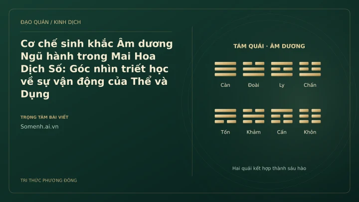 Minh họa Dịch học: Cơ chế sinh khắc Âm dương Ngũ hành trong Mai Hoa Dịch Số: Góc nhìn triết học về sự vận động của Thể và Dụng